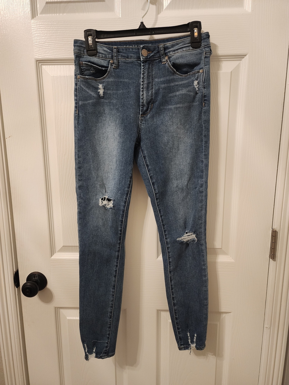 Articles Of Society Distressed Mid Blue Skinny Jeans